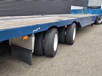 SEMI TRAILER / EXTENDABLE / 2 X STEERING AXLE / WHEEL WELL / RAD MULDE